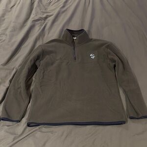 NHL Dark Gray Seattle Kraken Zip-Up Women’s Fleece Sweatshirt